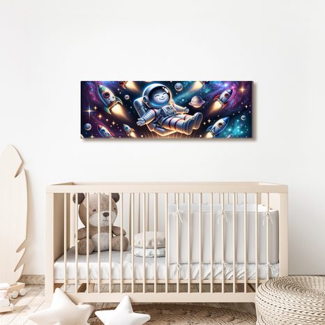 QUADRO SU TELA – GALASSIA VISTA CON GLI OCCHI DI UN BAMBINO - QUADRI SPAZIALI PER BAMBINI - STAMPE E QUADRI
