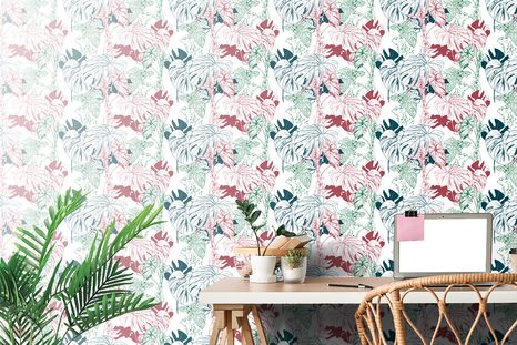 TAPETA RAZNOBOJNI LISTOVI MONSTERE - TAPETE PRIRODA - TAPETE