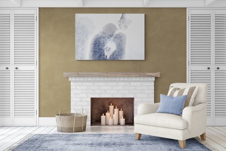 OBRAZ ZAMILOVANÝ PÁR POD IMELOM - OBRAZY LÁSKA - OBRAZY