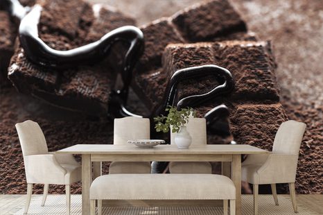 SELBSTKLEBENDE FOTOTAPETE KÖSTLICHE SCHOKOLADENSTÜCKE - SELBSTKLEBENDE TAPETEN - TAPETEN