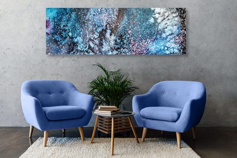 TABLOU ABSTRACȚIE DIN ACUARELĂ - TABLOURI ABSTRACTE - TABLOURI