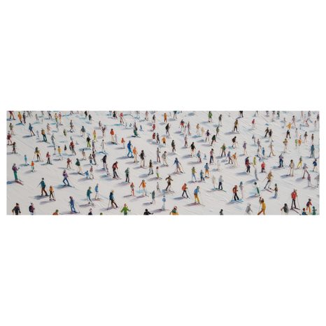 WANDBILD SKIFAHRER IM WINTERPARK - WEIHNACHTS- UND WINTERBILDER - BILDER