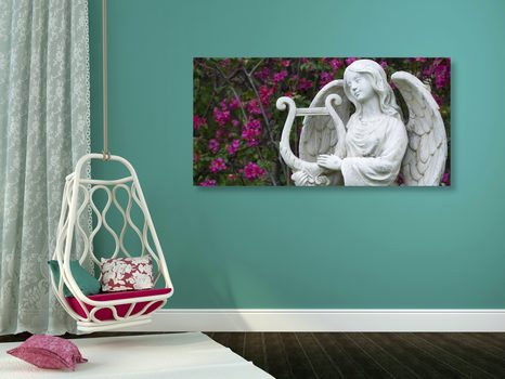 KÉP HÁRFÁN JÁTSZÓ ANGYAL - ANGYALOS KÉPEK - KÉPEK