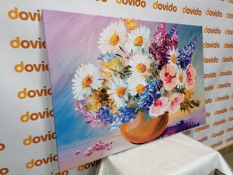 TABLOU PICTURĂ ÎN ULEI FLORILOR DE VARĂ - TABLOU FLORI - TABLOURI