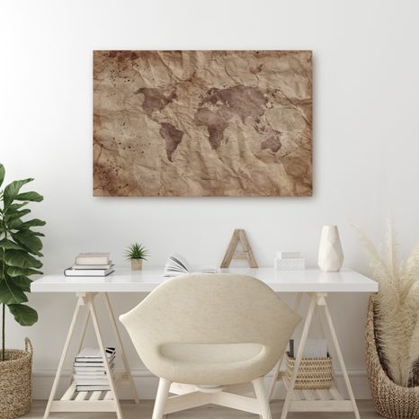 WANDBILD ANTIKE WELTKARTE - WELTKARTEN ALS BILDER - BILDER