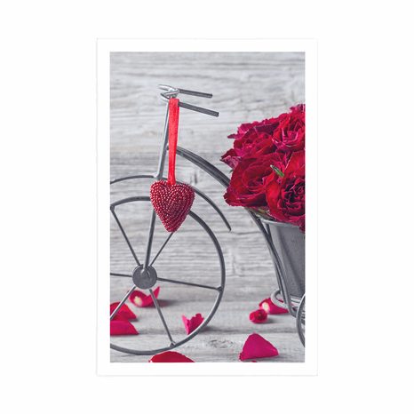 POSTER FAHRRAD VOLL VON ROSEN - VASEN - POSTER