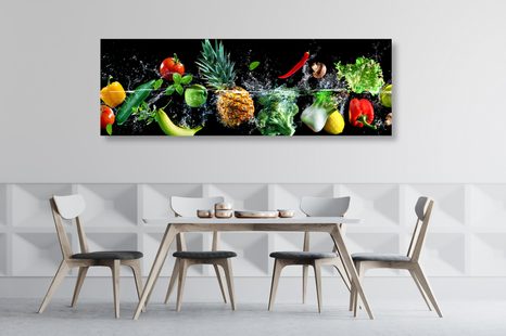 WANDBILD BIO-OBST UND GEMÜSE - BILDER VON ESSEN UND GETRÄNKEN - BILDER