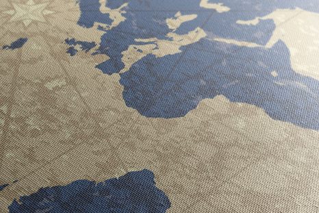 KÉP VILÁG TÉRKÉP RETRO STÍLUSBAN - TÉRKÉPES KÉPEK - KÉPEK