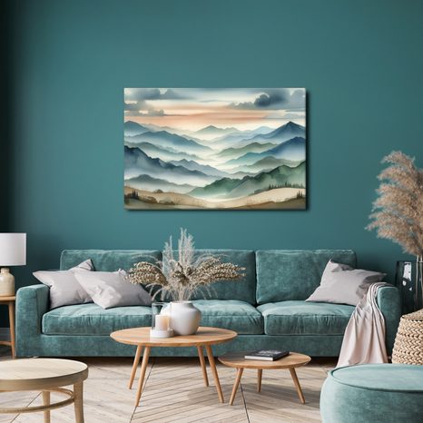 OBRAZ TICHÉ HORY V RANNÍ MLZE - OBRAZY HORY - OBRAZY