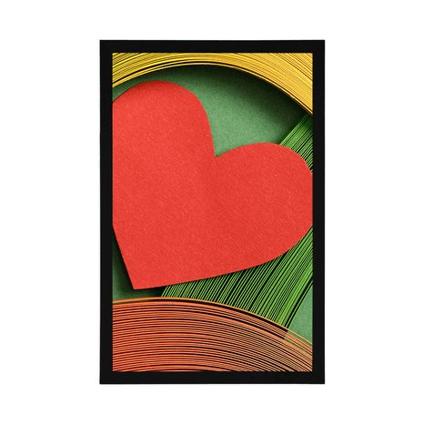 POSZTER SZÍV ABSZTRAKT HÁTTÉREN - POSZTEREK GYEREKSZOBÁBA - POSZTEREK