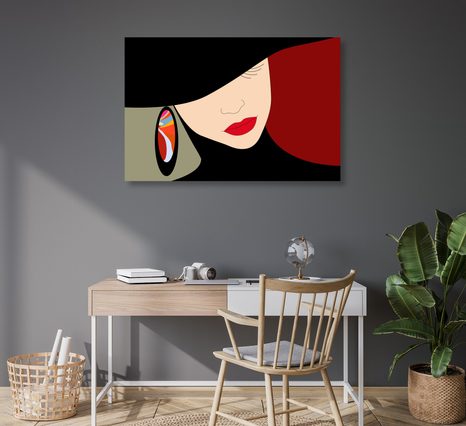 OBRAZ NÓBL DÁMA V KLOBOUKU - OBRAZY ŽENY - OBRAZY