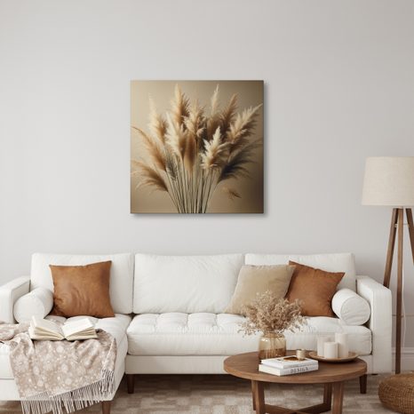 OBRAZ JEMNÉ STÉBLA PAMPOVÉ TRÁVY - OBRAZY TRÁVY - OBRAZY