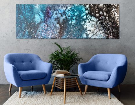 OBRAZ ABSTRAKCE Z AKVARELOVÝCH BAREV - ABSTRAKTNÍ OBRAZY - OBRAZY