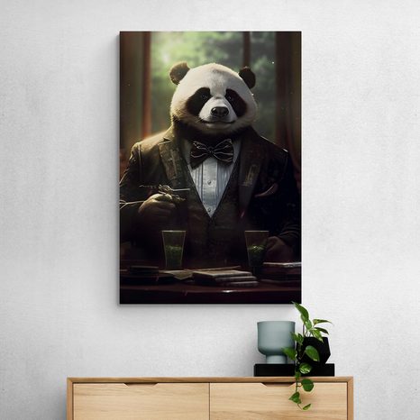 WANDBILD TIERISCHER GANGSTER PANDA - WANDBILDER TIERISCHE GANGSTER - BILDER
