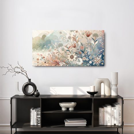 OBRAZ STYLIZOVANÁ KVĚTINOVÁ KOMPOZICE - OBRAZY KVĚTŮ - OBRAZY