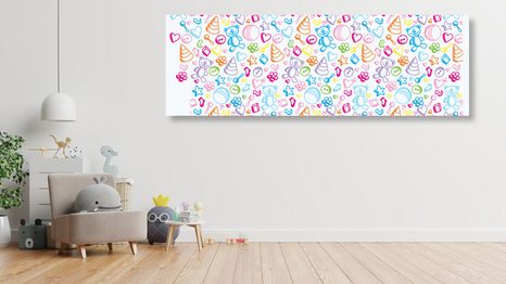 OBRAZ DĚTSKÉ HRAČKY V PASTELOVÝCH BARVÁCH - DĚTSKÉ OBRAZY - OBRAZY