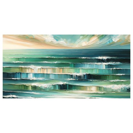 WANDBILD RUHIGES MEER UND WOLKEN - BILDER MEER UND STRAND - BILDER