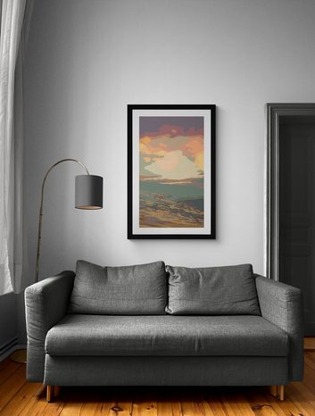 PLAGÁT S PASPARTOU OSLNIVÁ PRÍRODA - MOTÍVY Z NAŠEJ DIELNE - PLAGÁTY