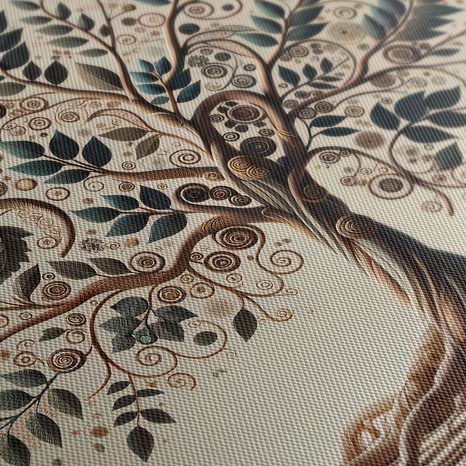 TABLOU ARBORELE VIEȚII CU FRUNZE ȘI SPIRALE - TABLOURI ARBORII VIEȚII - TABLOURI