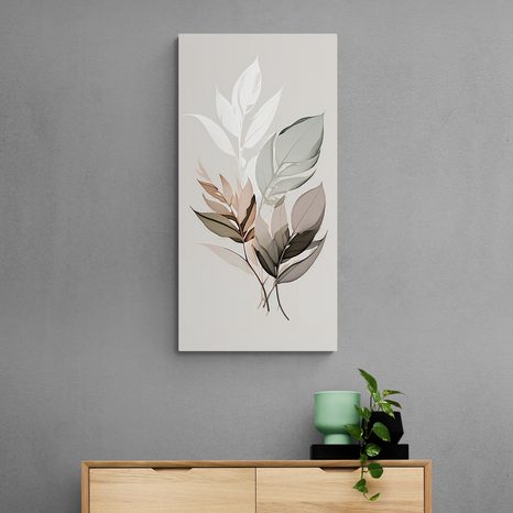 CANVAS PRINT LEAVES WITH A TOUCH OF MINIMALISM - PICTURES - 🔥 TOTAL SALE 🔥