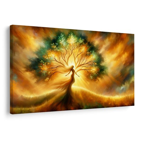 WANDBILD FRAU UND BAUM DES LEBENS - BILDER BÄUME DES LEBENS - BILDER