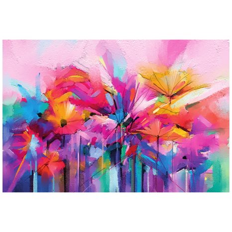 TAPETA ABSTRAKTNÍ BAREVNÉ KVĚTINY - TAPETY - TOTÁLNÍ VÝPRODEJ 🔥