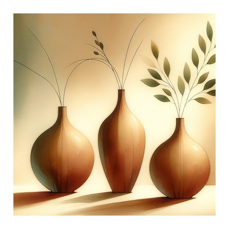 WANDBILD DREI GESICHTER DER NATUR - BOTANISCHE BILDER - BILDER