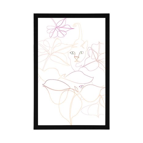 POSTER GEHEIMNISVOLLE KATZE - MOTIVE AUS UNSERER WERKSTATT - POSTER