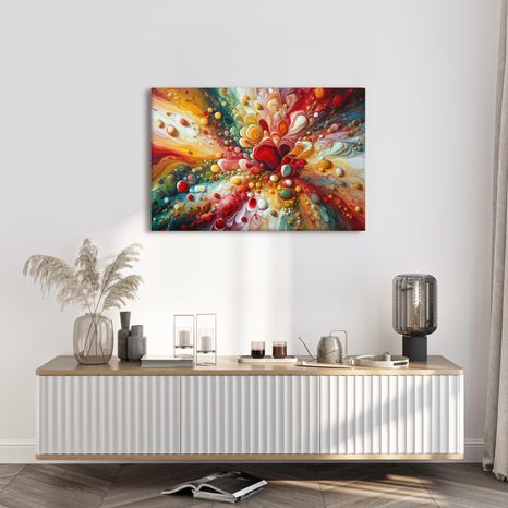OBRAZ EXPLOZIVNÍ BAREVNÝ CHAOS - ABSTRAKTNÍ OBRAZY - OBRAZY