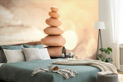 FOTOTAPETA PYRAMIDA Z KAMENŮ - TAPETY FENG SHUI - TAPETY