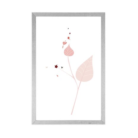 PLAGÁT S PASPARTOU LISTY V JEDNODUCHOM PREVEDENÍ - MOTÍVY Z NAŠEJ DIELNE - PLAGÁTY