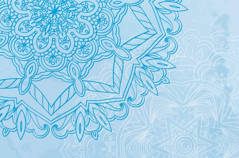 SAMOLEPÍCÍ TAPETA MANDALA V ZIMNÍM ŠATU - SAMOLEPÍCÍ TAPETY - TAPETY