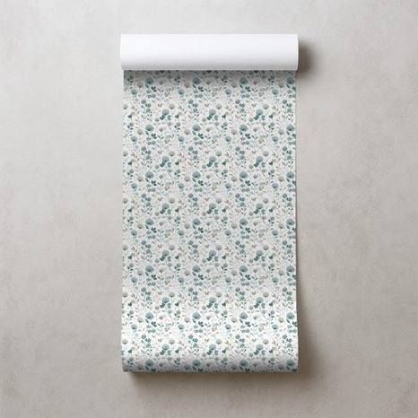 TAPETA JEMNÉ KVĚTINOVÉ VĚTVIČKY - VZOROVANÉ TAPETY - TAPETY