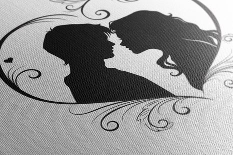 WANDBILD VERLIEBTES PAAR - BILDER MIT LIEBESMOTIVEN - BILDER