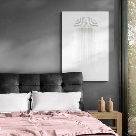 OBRAZ MINIMALISTICKÁ DUHA MID-CENTURY - ABSTRAKTNÍ OBRAZY - OBRAZY