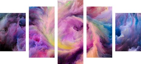 5 RÉSZES KÉP SZÍNES SPIRÁL - ABSZTRAKT KÉPEK - KÉPEK