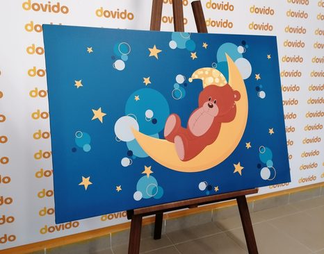 OBRAZ MEDVEDÍK NA MESIAČIKU - DETSKÉ OBRAZY - OBRAZY