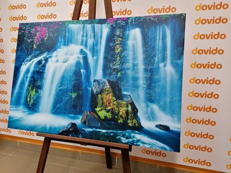 КАРТИНА НА ПЛАТНО – ОСЛЕПИТЕЛЕН ВОДОПАД - КАРТИНИ - 🔥 ТОТАЛНА РАЗПРОДАЖБА