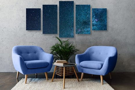 5-DELNA SLIKA MLEČNA STEZA MED ZVEZDAMI - SLIKE VESOLJE IN ZVEZDE - SLIKE