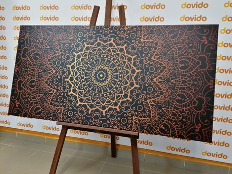 OBRAZ VINTAGE MANDALA V INDICKÉM STYLU - OBRAZY FENG SHUI - OBRAZY