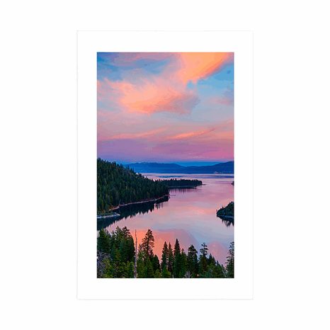 POSTER – LAGO AL TRAMONTO - NATURA - POSTER