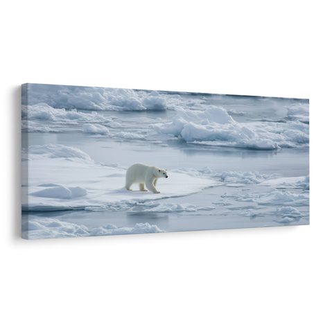 OBRAZ POLÁRNÍ MEDVĚD NA LEDOVÉ KŘE - VÁNOČNÍ A ZIMNÍ OBRAZY - PICTURES