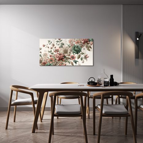 CANVAS SCHILDERIJ BLOEIENDE TUIN - SCHILDERIJEN - MEGA UITVERKOOP TOT 70% 🔥