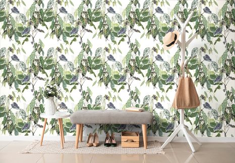 TAPETA BOHATÉ TROPICKÉ LISTY - TAPETY PŘÍRODA - TAPETY