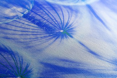 STAMPA SU TELA – SOFFIONE IN TONALITÀ BLU - QUADRI DI FIORI - STAMPE E QUADRI