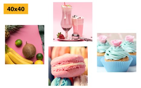 SET OBRAZŮ PRO MILOVNÍKY SLADKÉHO - SESTAVY OBRAZŮ - OBRAZY