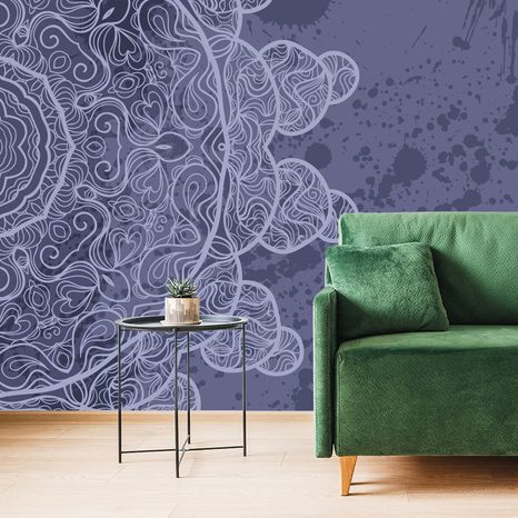 SELF ADHESIVE WALLPAPER ARABESQUE ON AN ABSTRACT BACKGROUND - SELF-ADHESIVE WALLPAPERS - WALLPAPERS