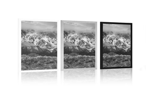 PLAKAT WYJĄTKOWY GÓRSKI KRAJOBRAZ - CZARNOBIAŁE - PLAKATY