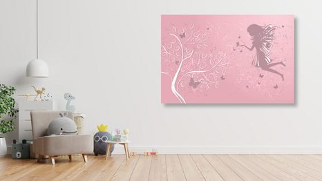 QUADRO SU TELA – FATA AMOREVOLE - QUADRI PER BAMBINI - STAMPE E QUADRI