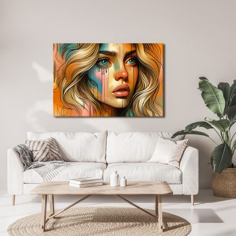 WANDBILD MODERNES FRAUENPORTRÄT - WANDBILDER FRAUEN - BILDER